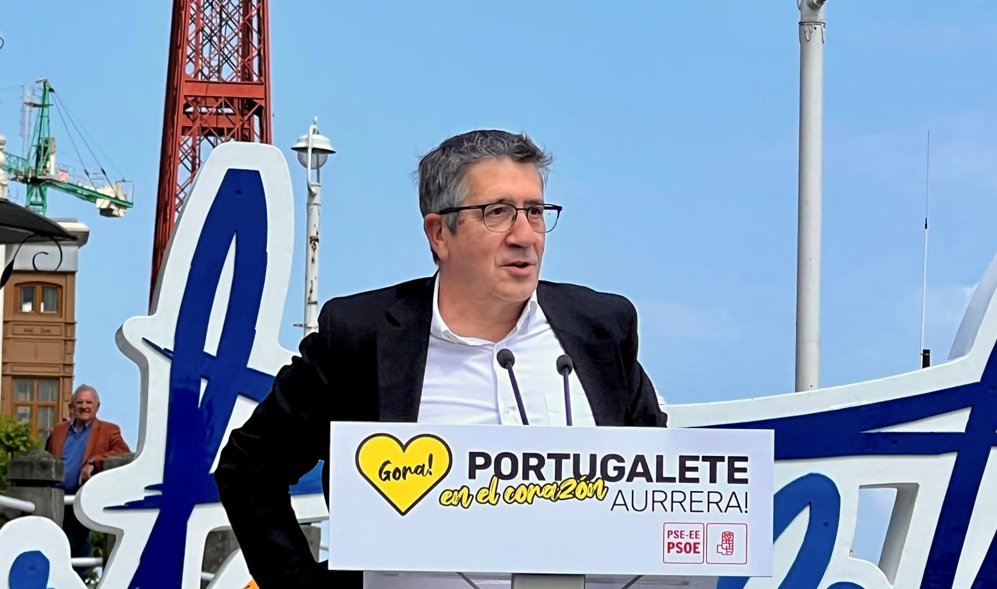 Patxi López. Acto político en Portugalete