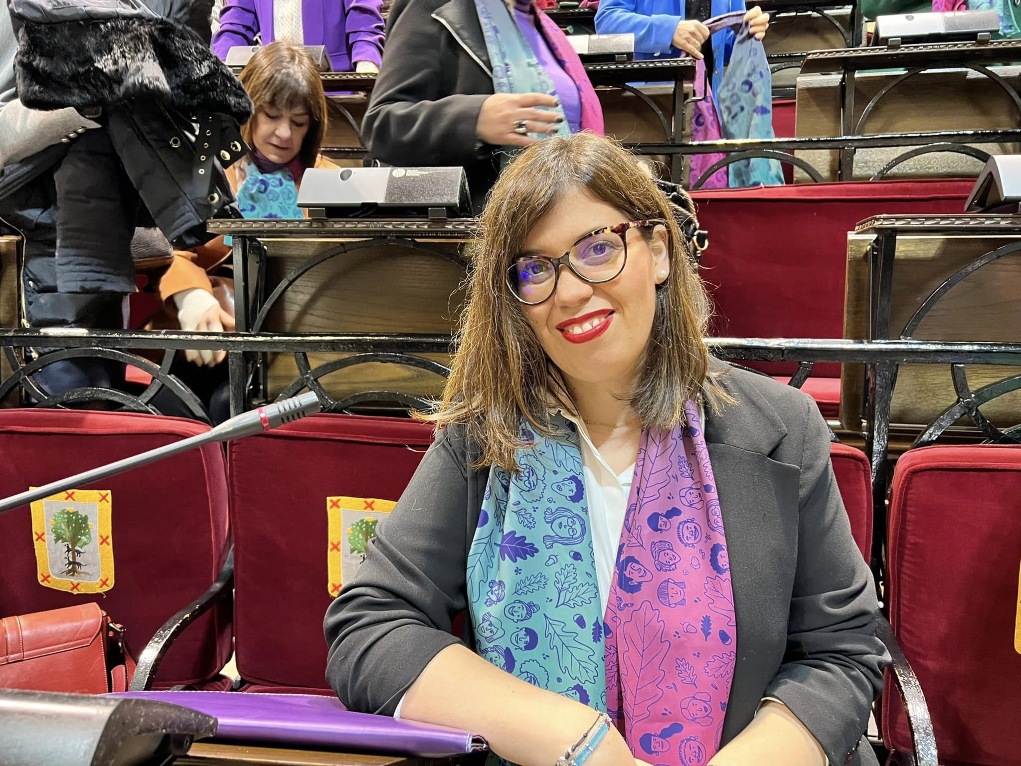 Carmen Díaz. Lectura Declaración Eudel. VII Asamblea de Mujeres Electas de Bizkaia