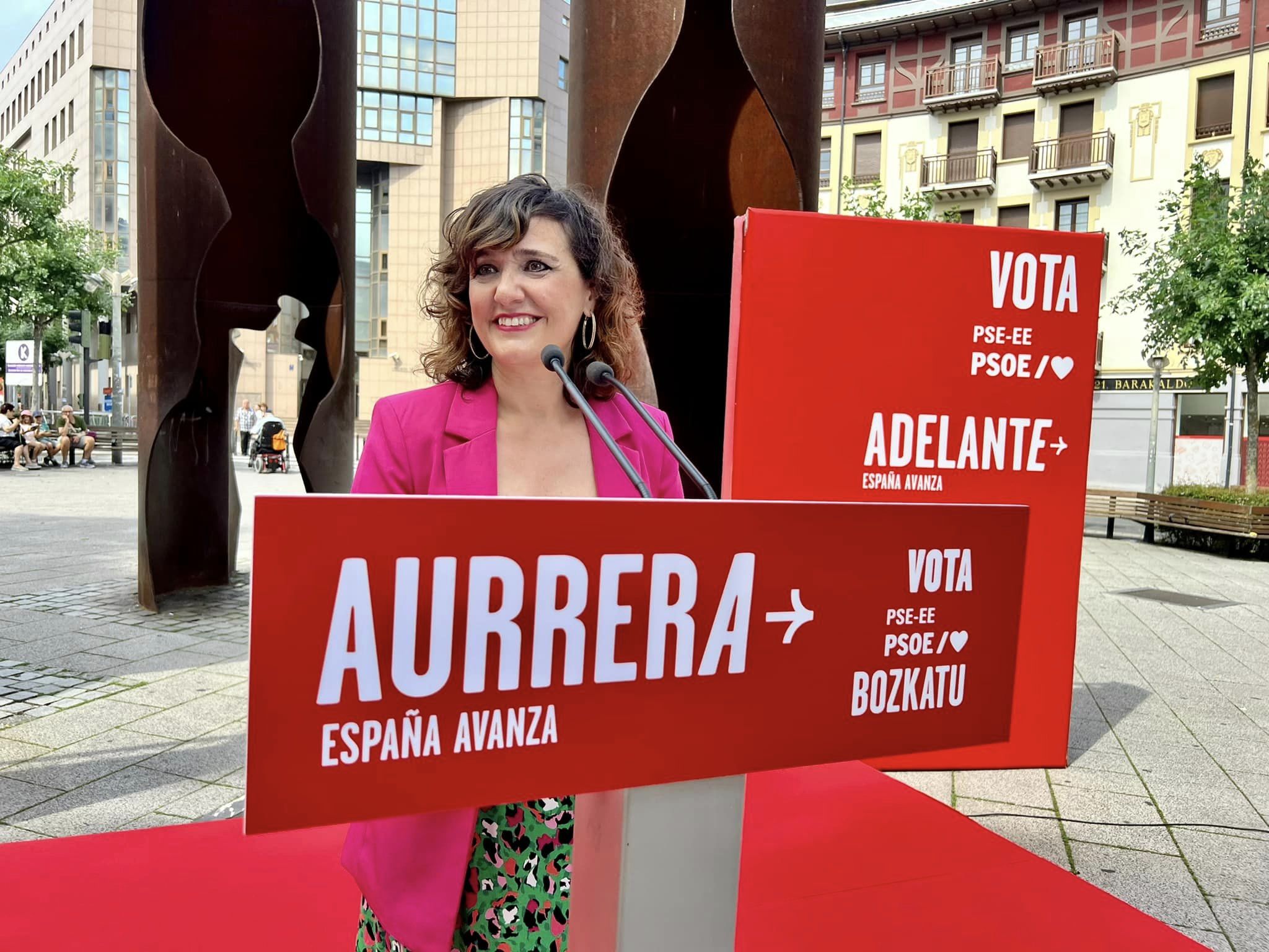 María Guijarro. Acto político en Barakaldo 23J