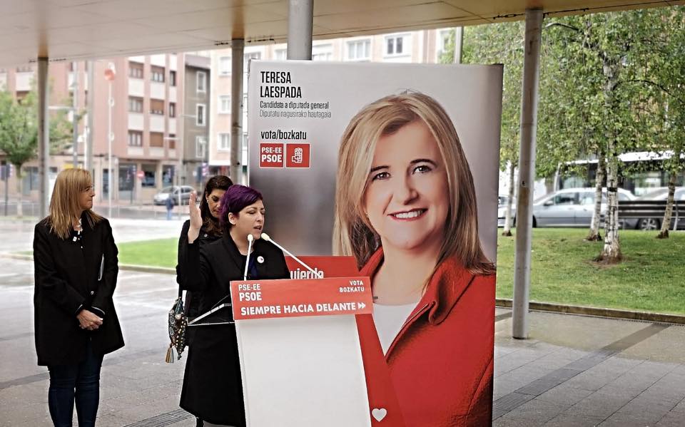 Acto político en Santurtzi. Eider Gardiazabal