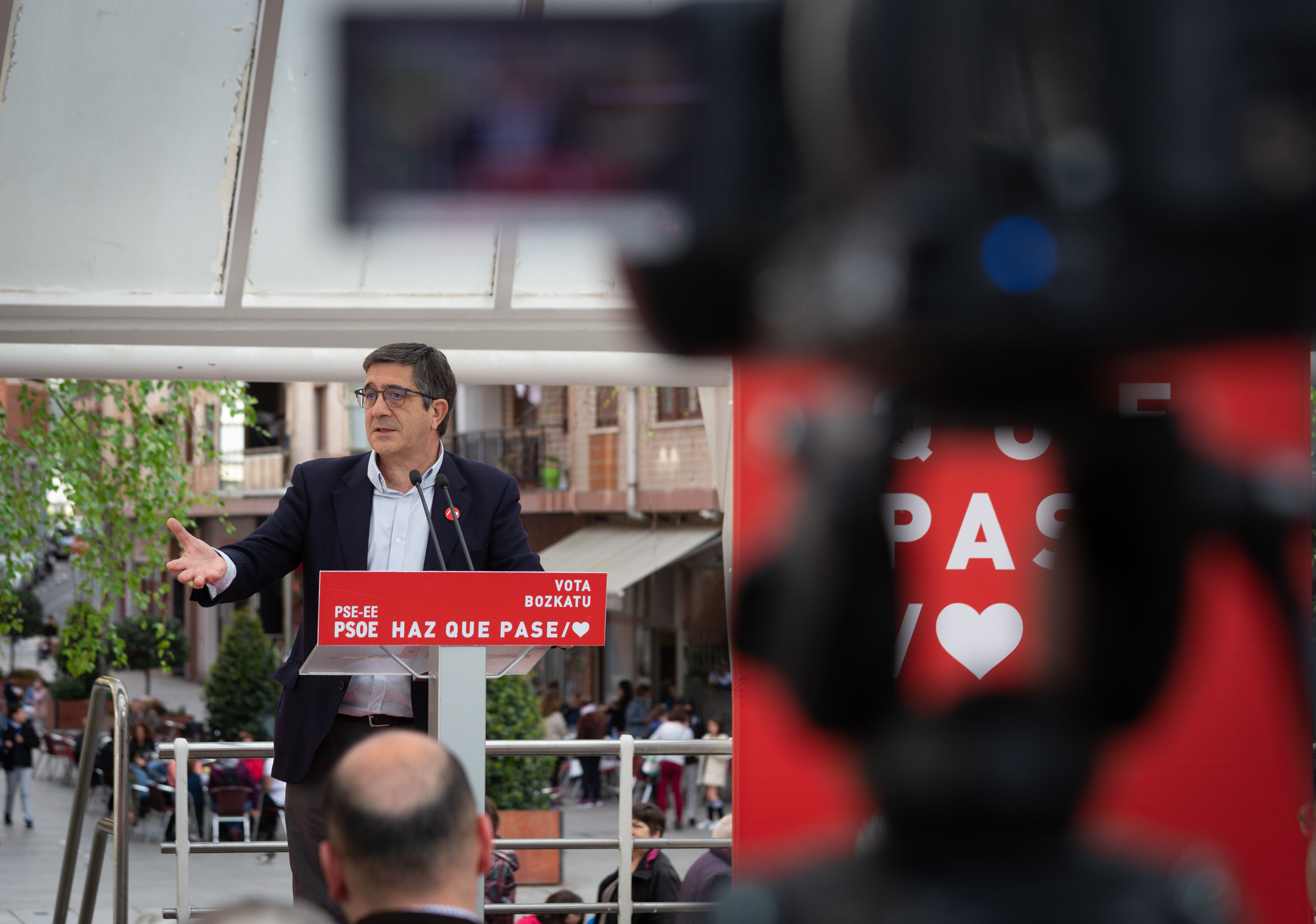 Patxi López, acto político en Erandio